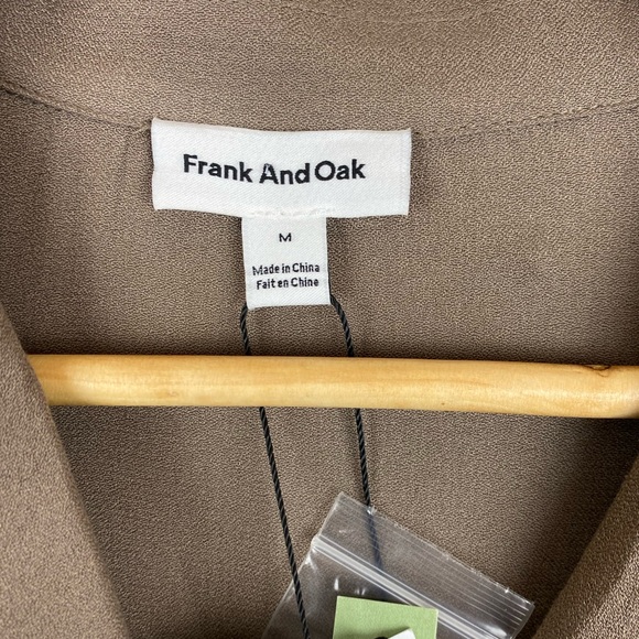 NEW Frank & Oak Camp Collar Long Sleve Blouse M - Picture 4 of 11